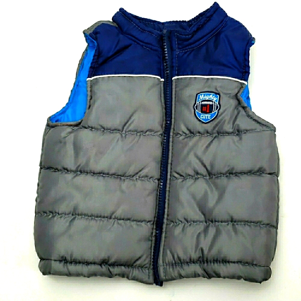 Healthtex Baby Vest, Size 24 Months gray & blue
